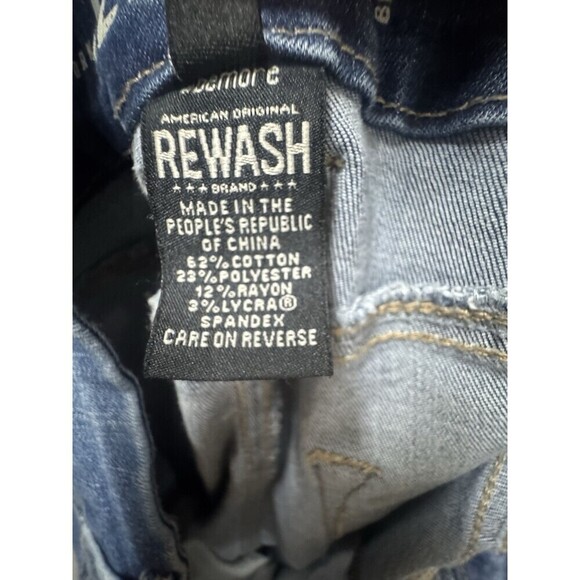 Rewash Brand Skinny Jeans Womens Jr 11/30 Blue High Rise Real Curve Distressed - Picture 8 of 10